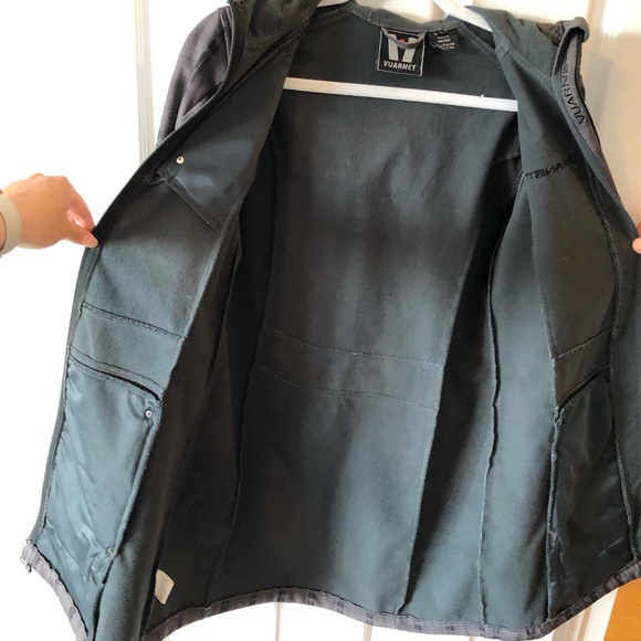 Vintage 90's Vuarnet Grey Check Plaid Print Zip Up Trench Ski Jacket - Picture 6 of 11